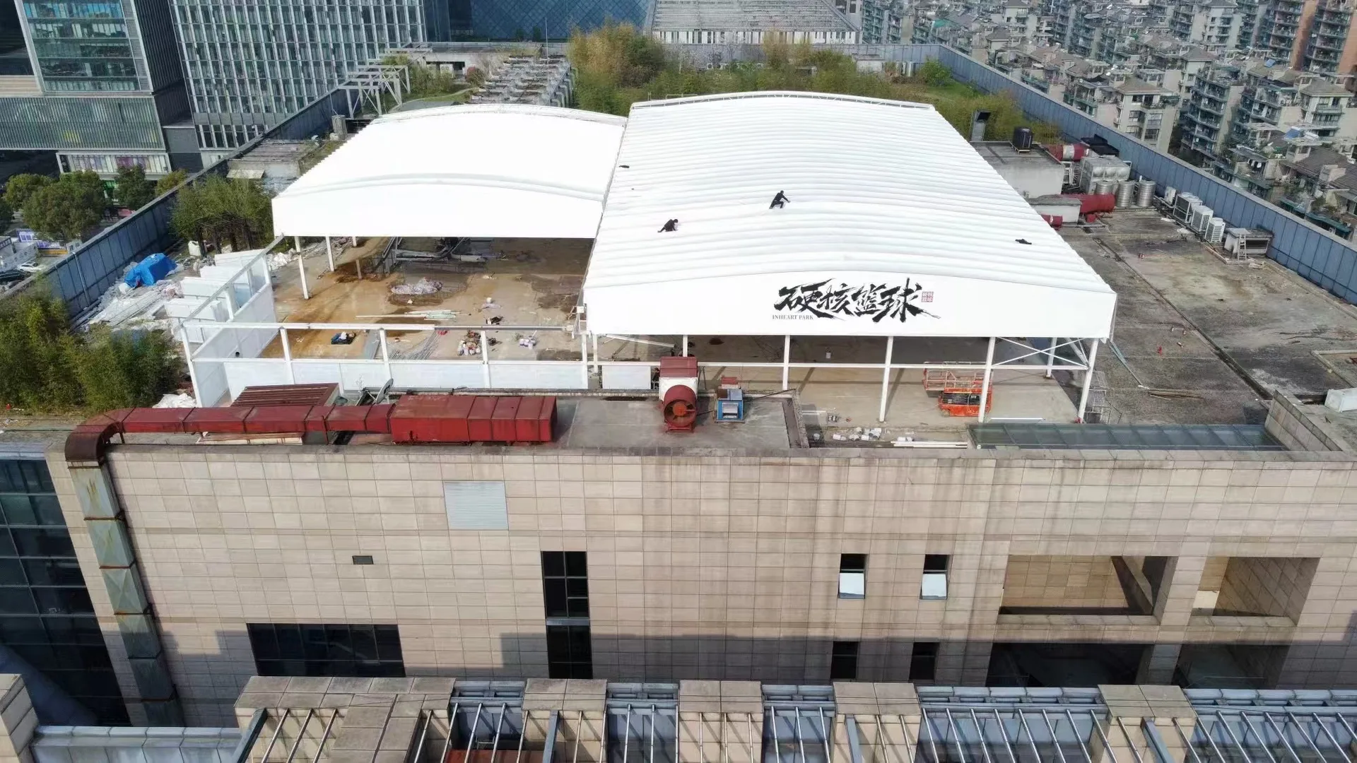 Shanghai Motorized Retractable Tent for Track Coverage